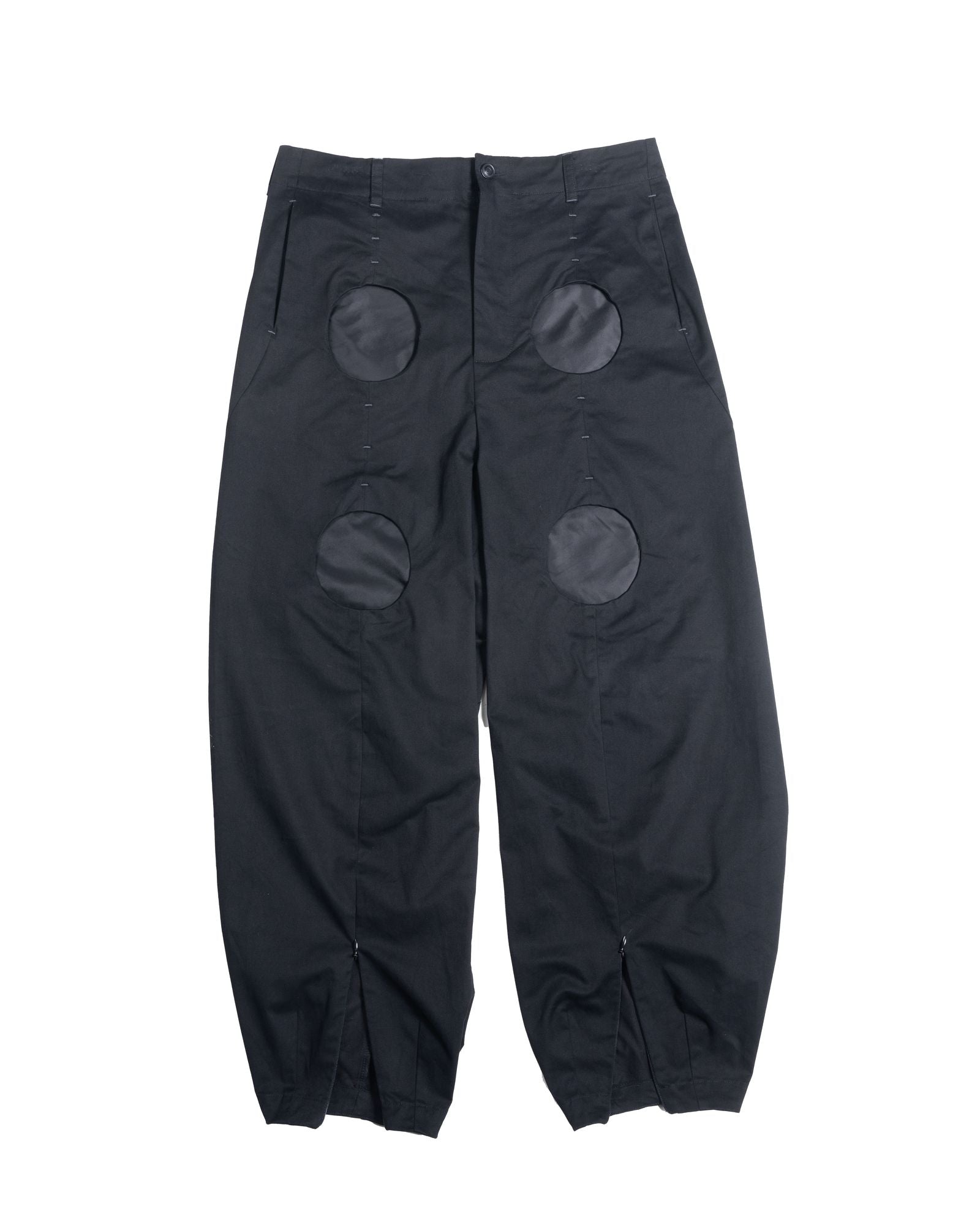 Four-eye carbon peached Pants