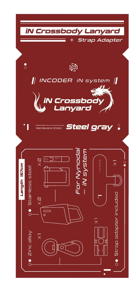 iN Crossbody Lanyard + Strap Adapter [Dragon blood]