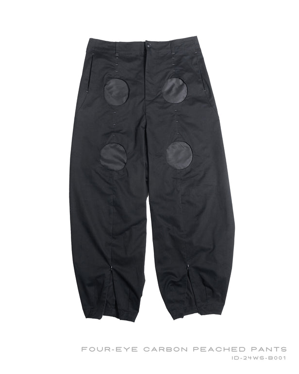 Four-eye carbon peached Pants