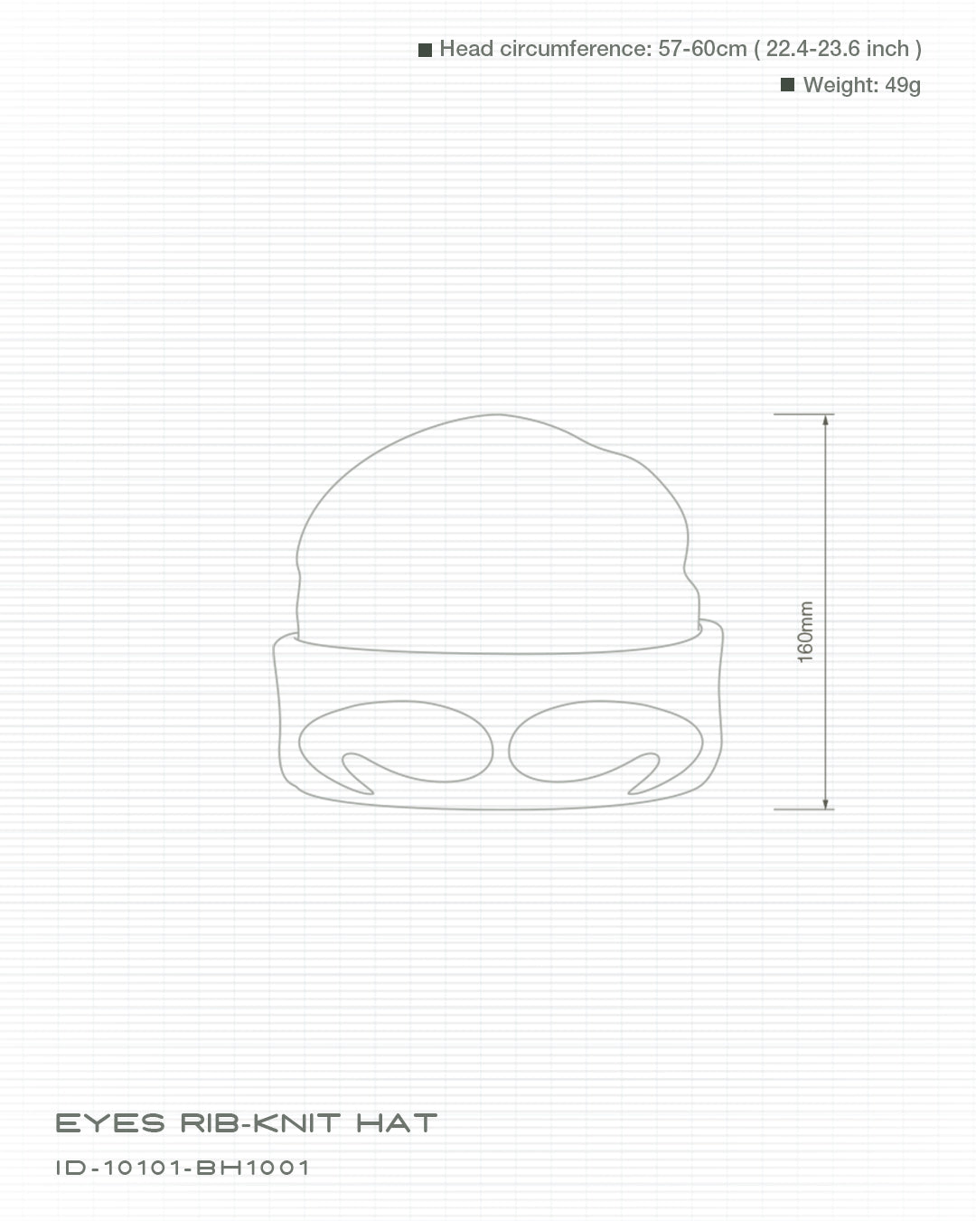 EYES rib-knit hat