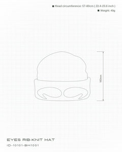 EYES rib-knit hat