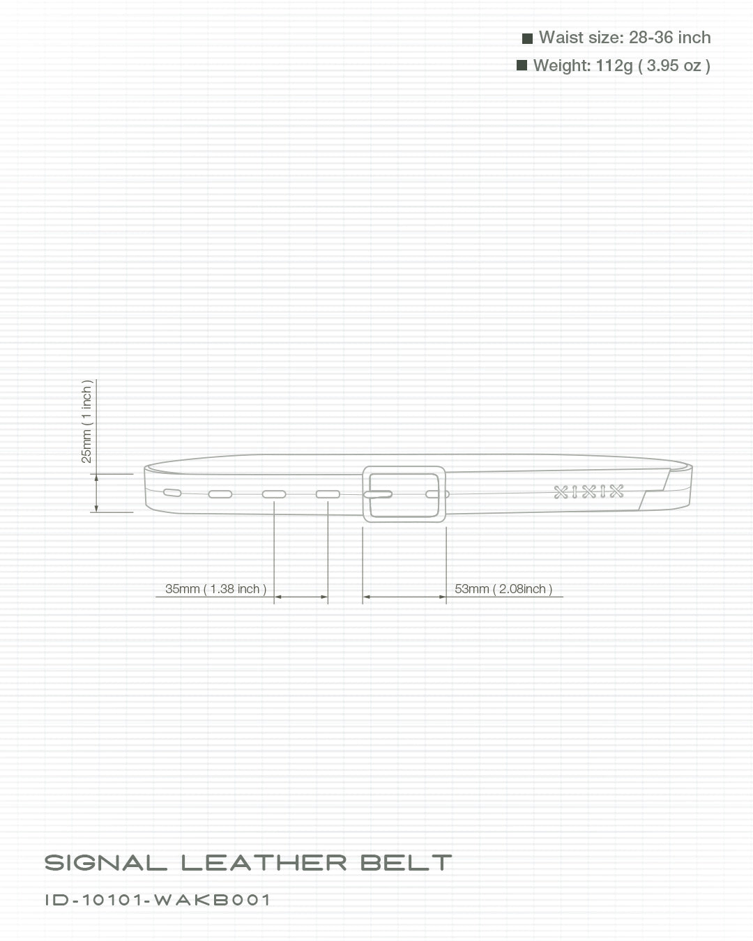 Signal leather belt