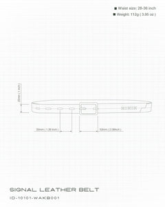 Signal leather belt