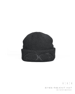 EYES rib-knit hat