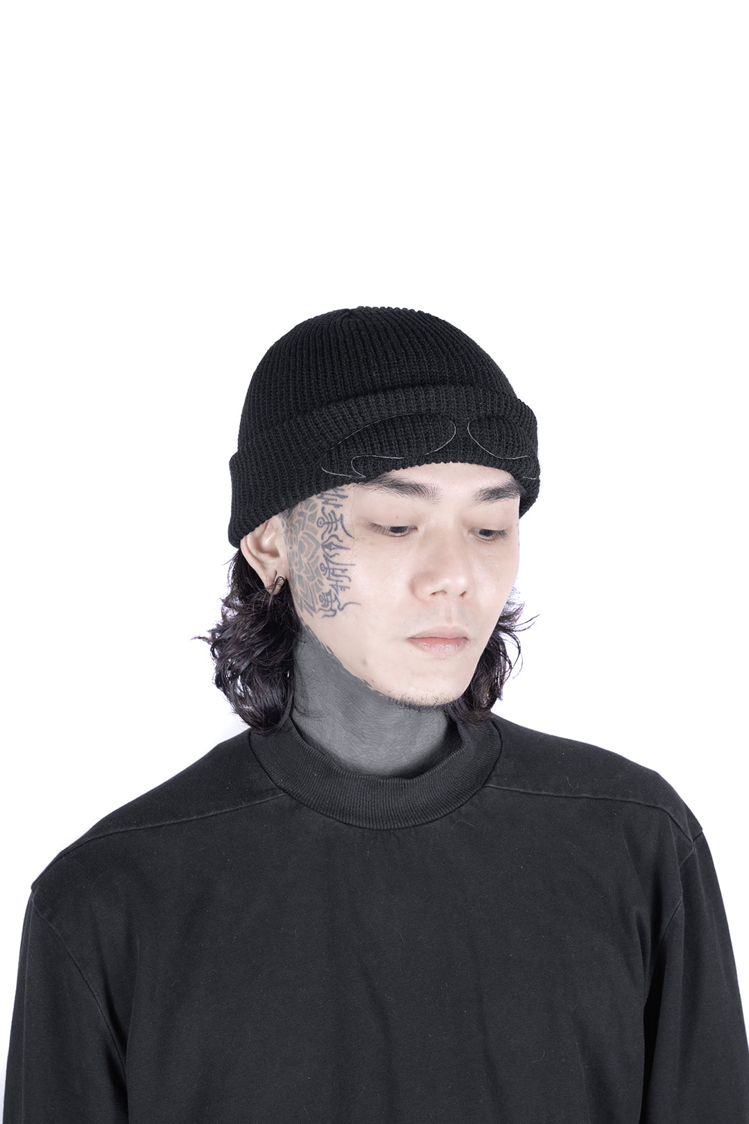 EYES rib-knit hat
