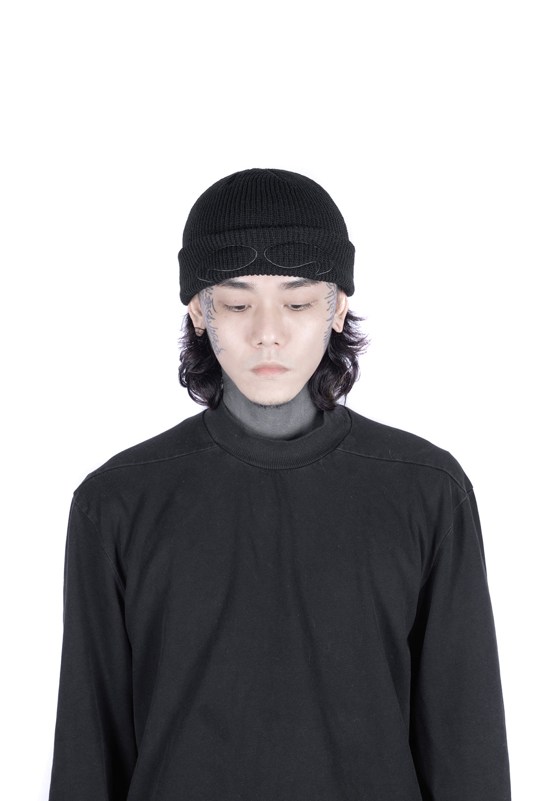 EYES rib-knit hat
