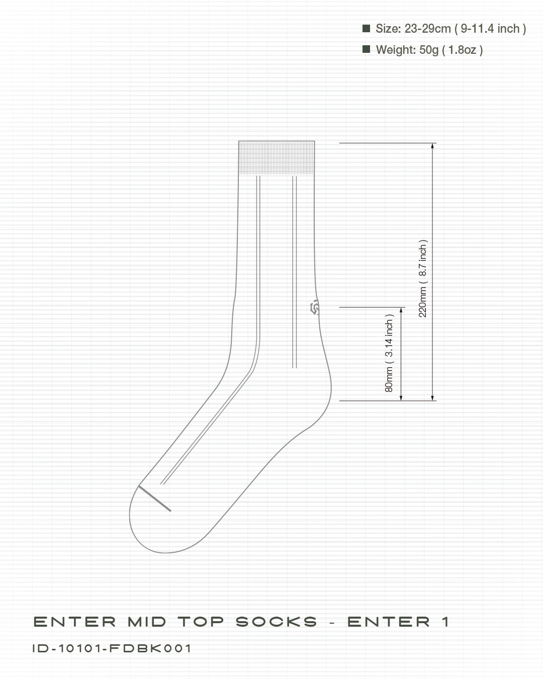 ENTER Mid Top Socks - ENTER 1
