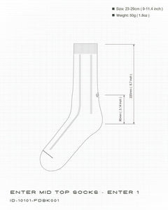 ENTER Mid Top Socks - ENTER 1
