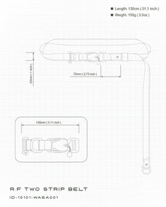 R.F Two strip belt - SAND